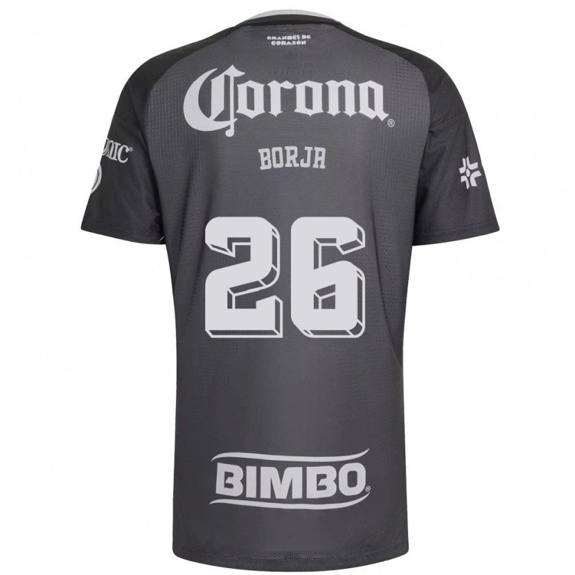 Danxen Uomo Maglia Cristián Borja #26 Grigio Bianco Nero Kit Gara Away 2026/27 Maglietta