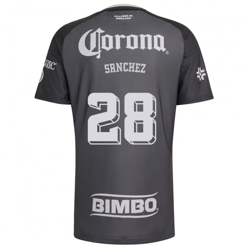 Danxen Uomo Maglia Érick Sánchez #28 Grigio Bianco Nero Kit Gara Away 2026/27 Maglietta