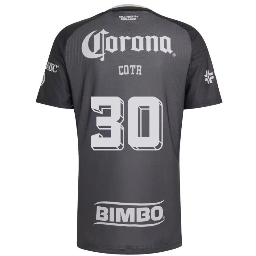 Danxen Uomo Maglia Rodolfo Cota #30 Grigio Bianco Nero Kit Gara Away 2026/27 Maglietta