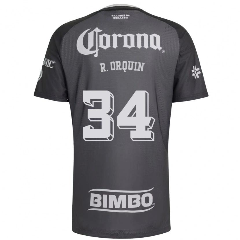 Danxen Uomo Maglia Ralph Orquin #34 Grigio Bianco Nero Kit Gara Away 2026/27 Maglietta