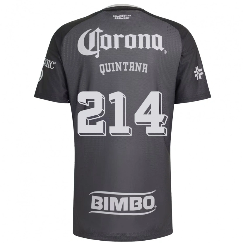 Danxen Uomo Maglia Diego Quintana #214 Grigio Bianco Nero Kit Gara Away 2026/27 Maglietta