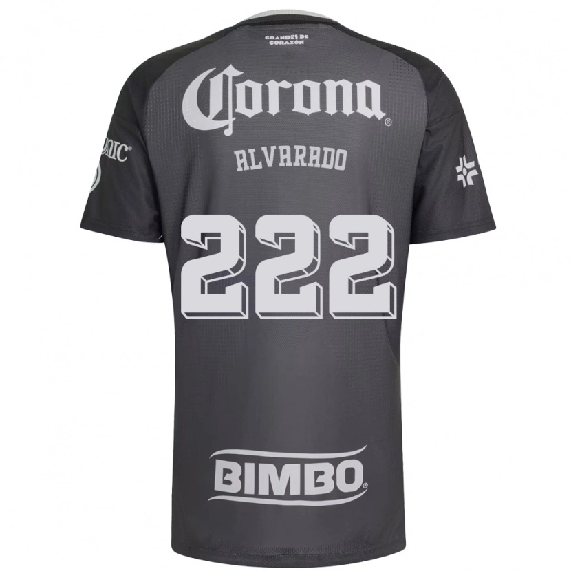 Danxen Uomo Maglia Daniel Alvarado #222 Grigio Bianco Nero Kit Gara Away 2026/27 Maglietta