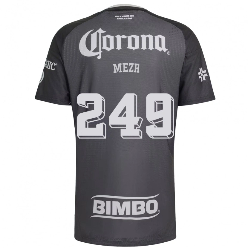 Danxen Uomo Maglia Enrique Meza #249 Grigio Bianco Nero Kit Gara Away 2026/27 Maglietta