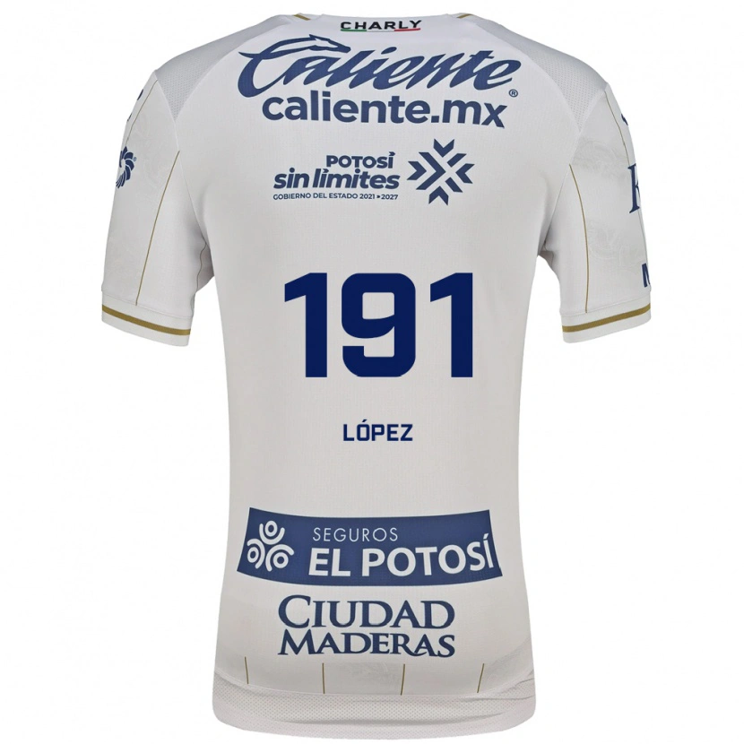 Danxen Uomo Maglia Juan López #191 Bianco Blu Kit Gara Away 2026/27 Maglietta