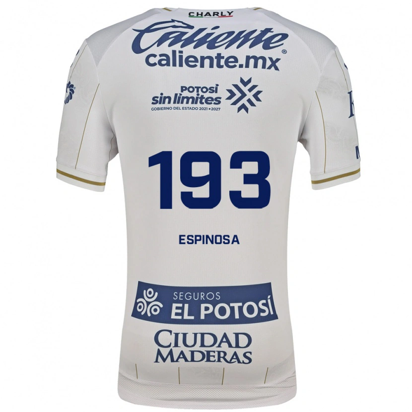 Danxen Uomo Maglia Erick Espinosa #193 Bianco Blu Kit Gara Away 2026/27 Maglietta