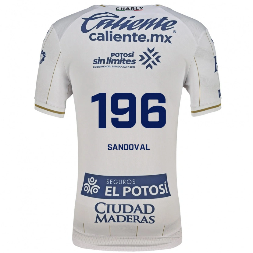 Danxen Uomo Maglia Alan Sandoval #196 Bianco Blu Kit Gara Away 2026/27 Maglietta