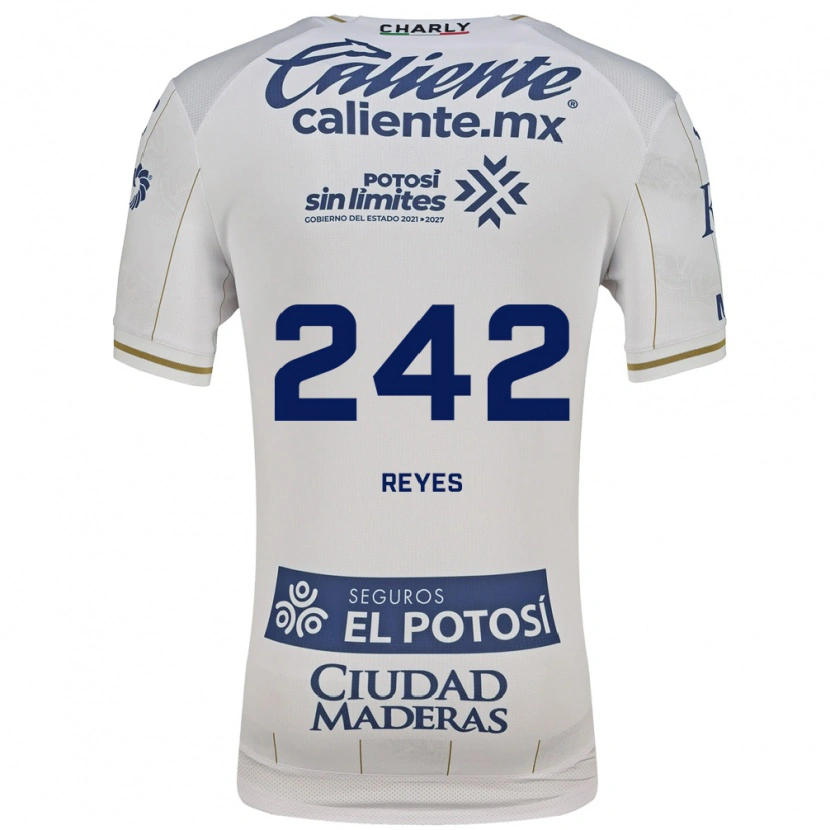 Danxen Uomo Maglia Ángel Reyes #242 Bianco Blu Kit Gara Away 2026/27 Maglietta