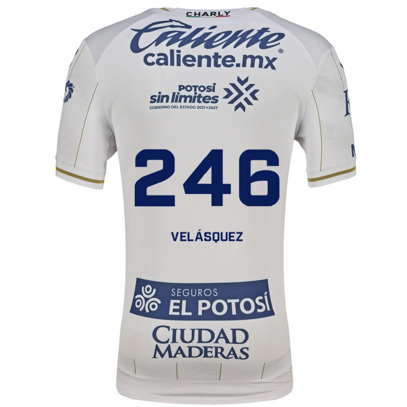 Danxen Uomo Maglia Said Velásquez #246 Bianco Blu Kit Gara Away 2026/27 Maglietta