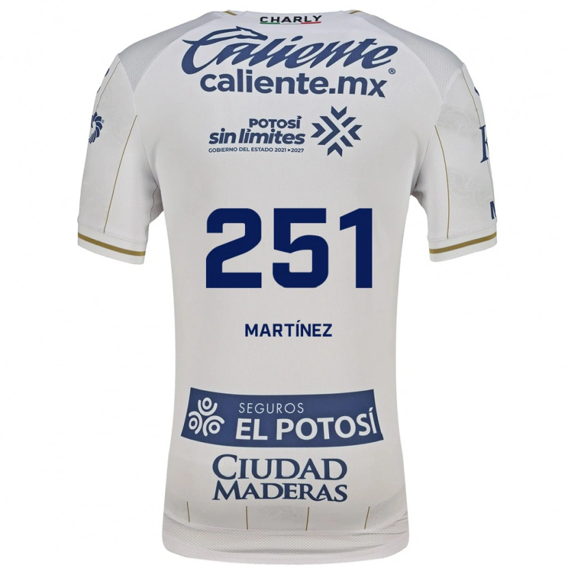 Danxen Uomo Maglia Brayan Martínez #251 Bianco Blu Kit Gara Away 2026/27 Maglietta