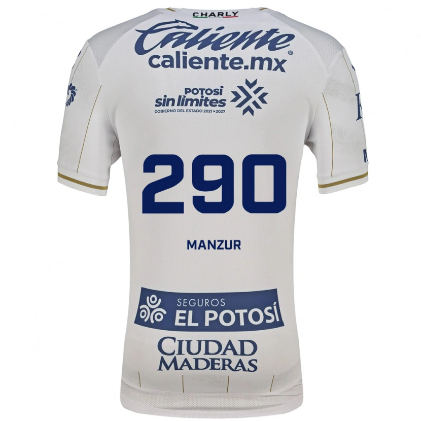 Danxen Uomo Maglia Jacobo Manzur #290 Bianco Blu Kit Gara Away 2026/27 Maglietta