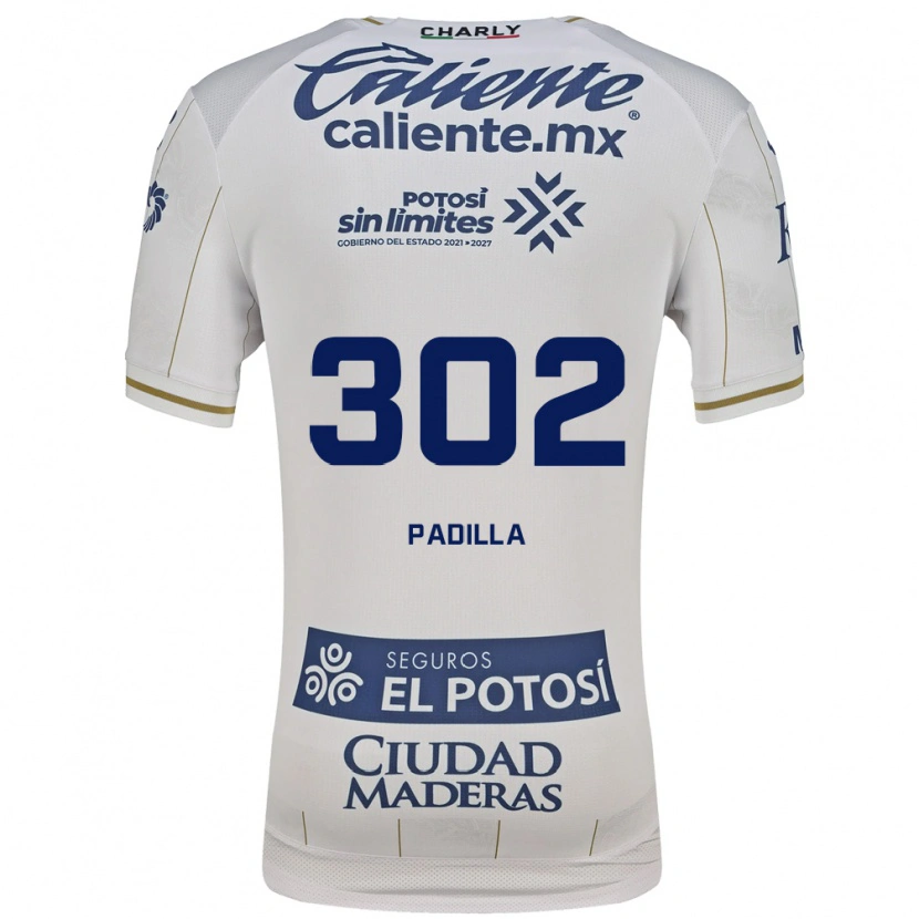 Danxen Uomo Maglia Sahid Padilla #302 Bianco Blu Kit Gara Away 2026/27 Maglietta