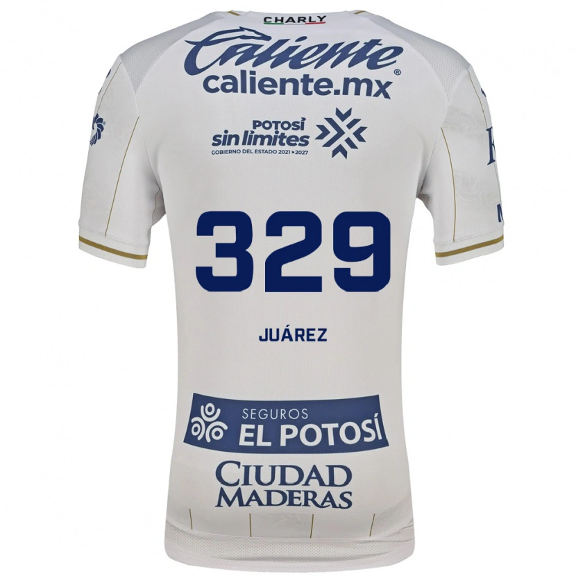 Danxen Uomo Maglia Juan Juárez #329 Bianco Blu Kit Gara Away 2026/27 Maglietta