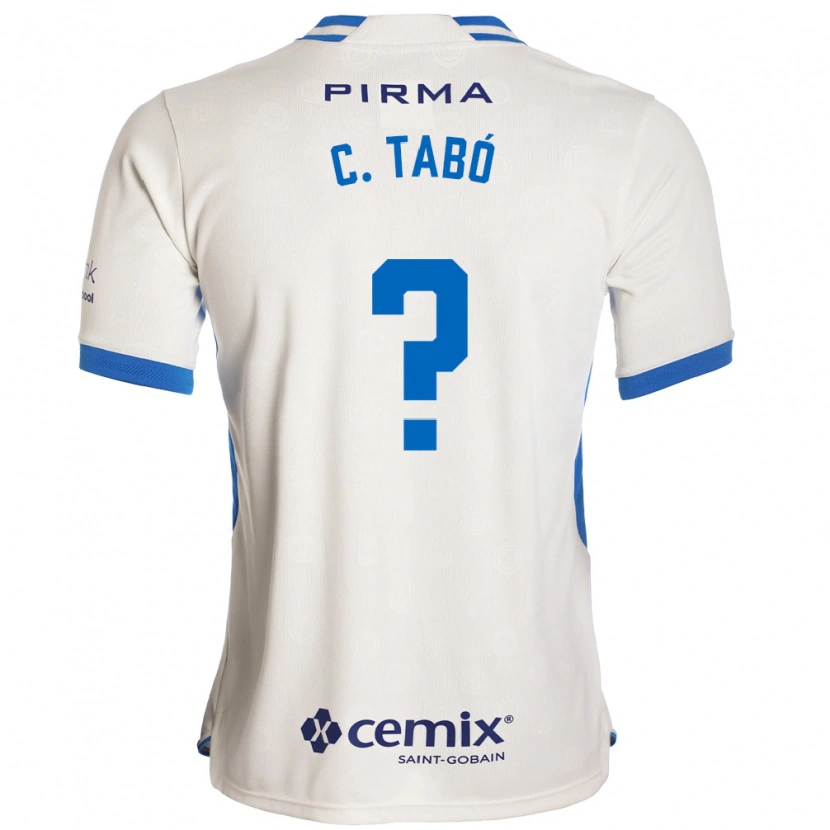 Danxen Uomo Maglia Christian Tabo #0 Bianco Blu Rosso Kit Gara Away 2026/27 Maglietta