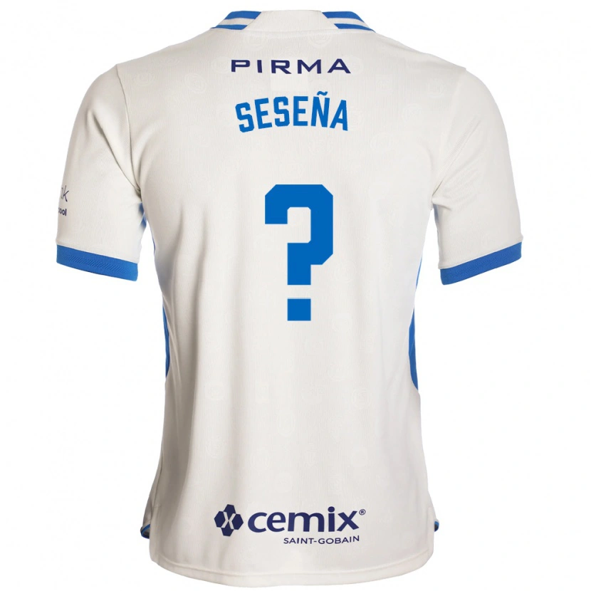 Danxen Uomo Maglia Miguel Seseña #0 Bianco Blu Rosso Kit Gara Away 2026/27 Maglietta