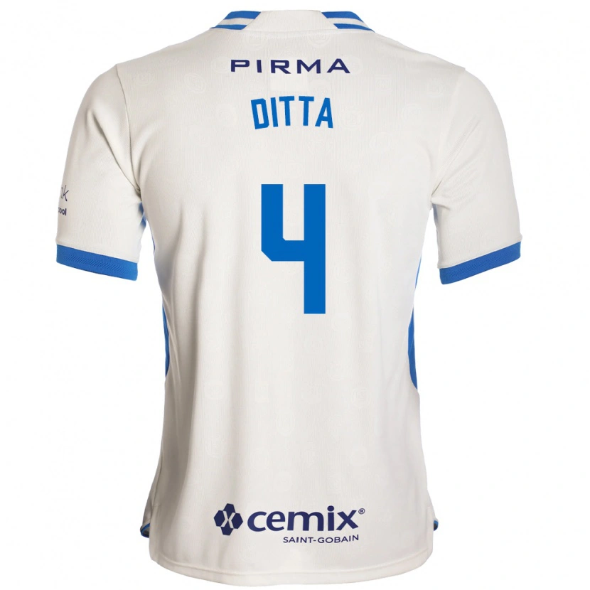 Danxen Uomo Maglia Willer Ditta #4 Bianco Blu Rosso Kit Gara Away 2026/27 Maglietta