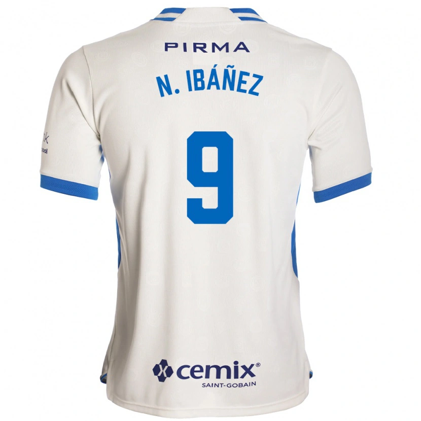 Danxen Uomo Maglia Nicolás Ibáñez #9 Bianco Blu Rosso Kit Gara Away 2026/27 Maglietta