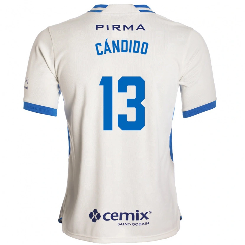 Danxen Uomo Maglia Camilo Cándido #13 Bianco Blu Rosso Kit Gara Away 2026/27 Maglietta