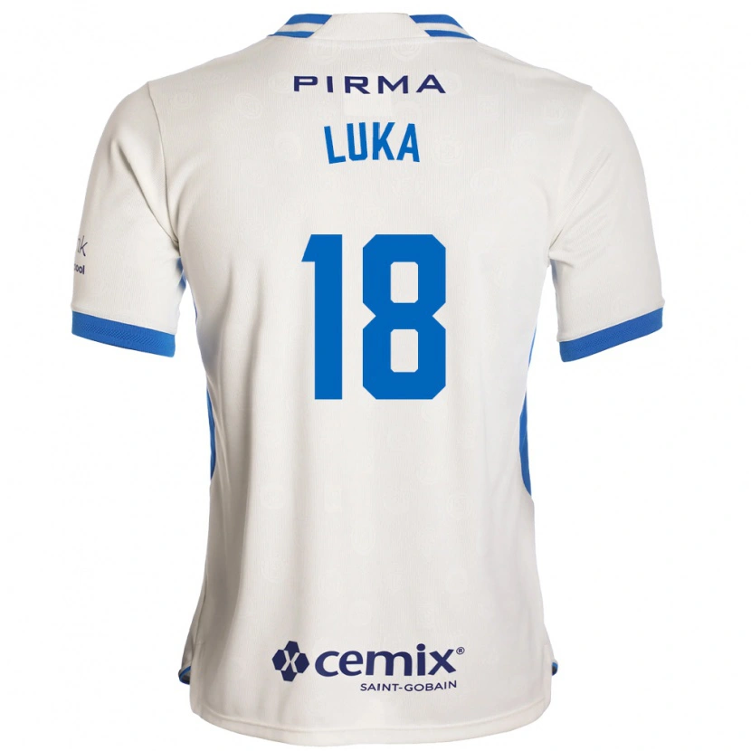 Danxen Uomo Maglia Luka Romero #18 Bianco Blu Rosso Kit Gara Away 2026/27 Maglietta
