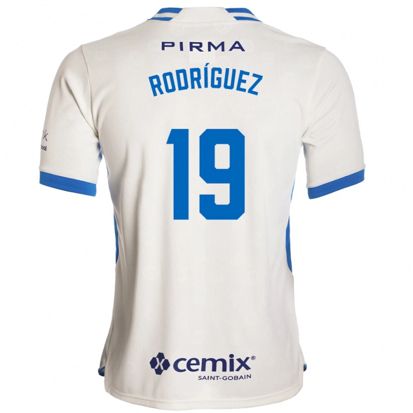 Danxen Uomo Maglia Carlos Rodríguez #19 Bianco Blu Rosso Kit Gara Away 2026/27 Maglietta