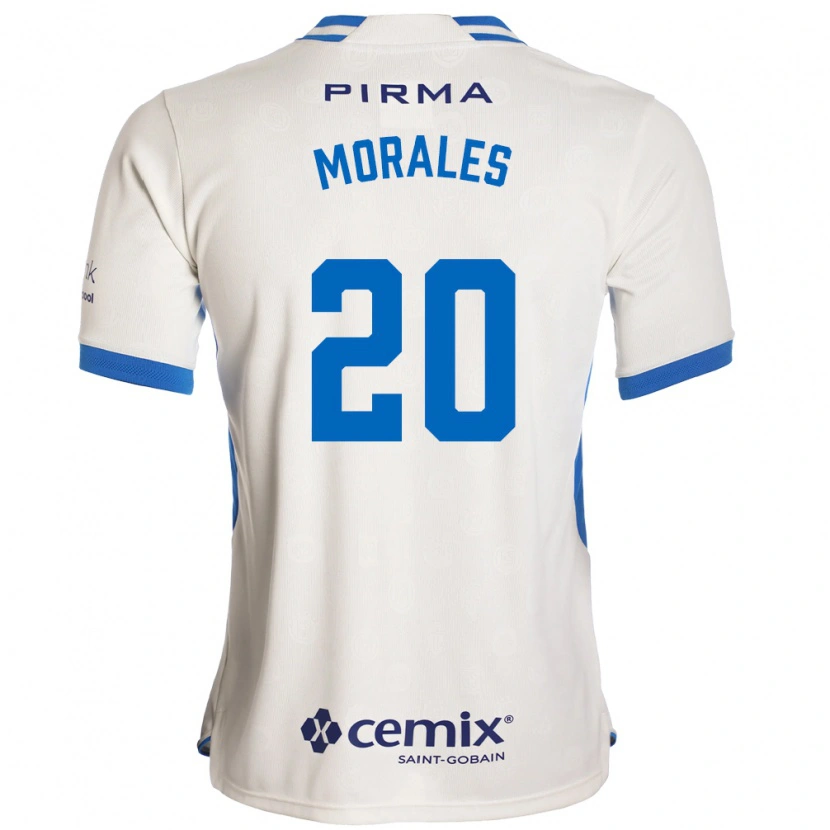 Danxen Uomo Maglia Ivan Morales #20 Bianco Blu Rosso Kit Gara Away 2026/27 Maglietta