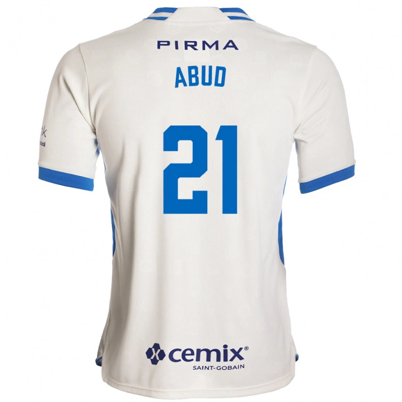Danxen Uomo Maglia Karime Abud #21 Bianco Blu Rosso Kit Gara Away 2026/27 Maglietta