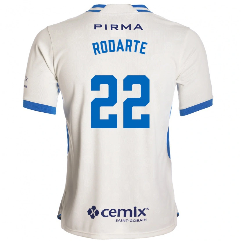 Danxen Uomo Maglia Jorge Rodarte #22 Bianco Blu Rosso Kit Gara Away 2026/27 Maglietta