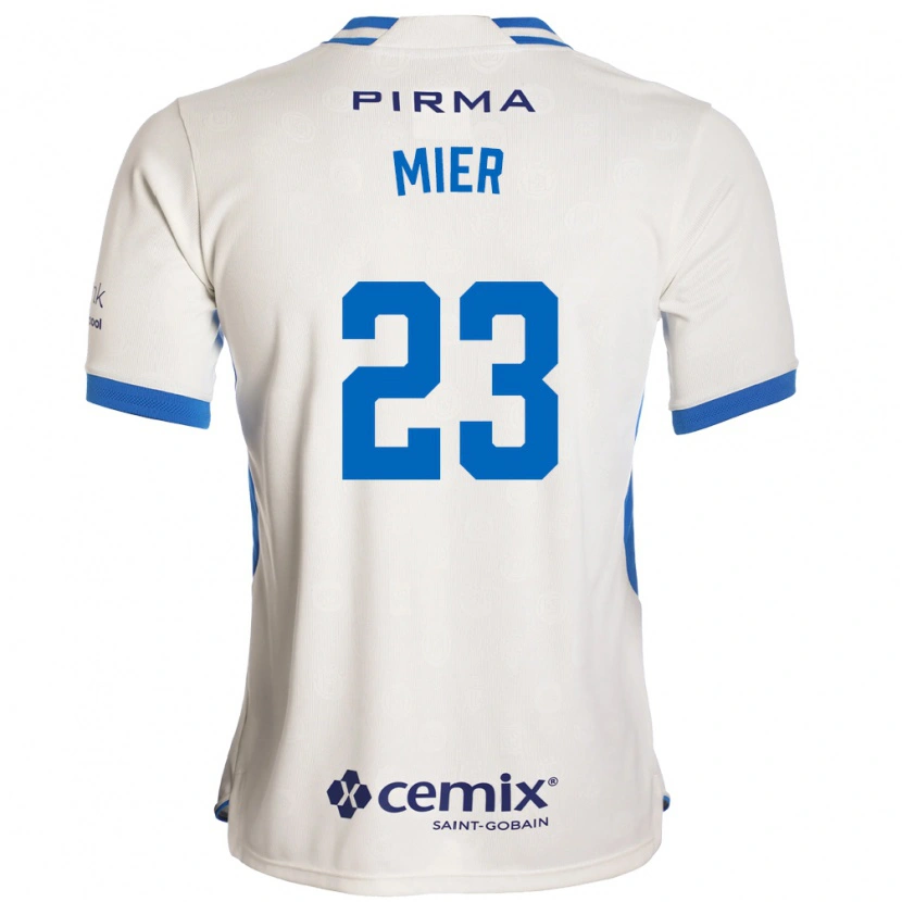 Danxen Uomo Maglia Kevin Mier #23 Bianco Blu Rosso Kit Gara Away 2026/27 Maglietta