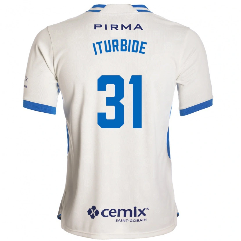 Danxen Uomo Maglia Luis Iturbide #31 Bianco Blu Rosso Kit Gara Away 2026/27 Maglietta
