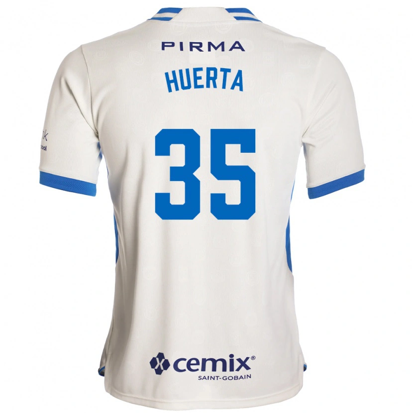 Danxen Uomo Maglia Renata Huerta #35 Bianco Blu Rosso Kit Gara Away 2026/27 Maglietta