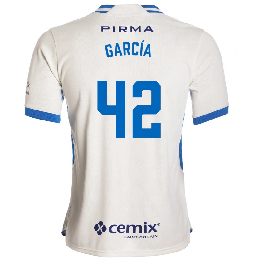 Danxen Uomo Maglia Jorge García #42 Bianco Blu Rosso Kit Gara Away 2026/27 Maglietta