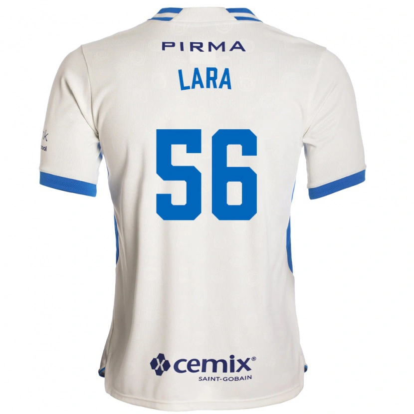 Danxen Uomo Maglia Jesús Lara #56 Bianco Blu Rosso Kit Gara Away 2026/27 Maglietta