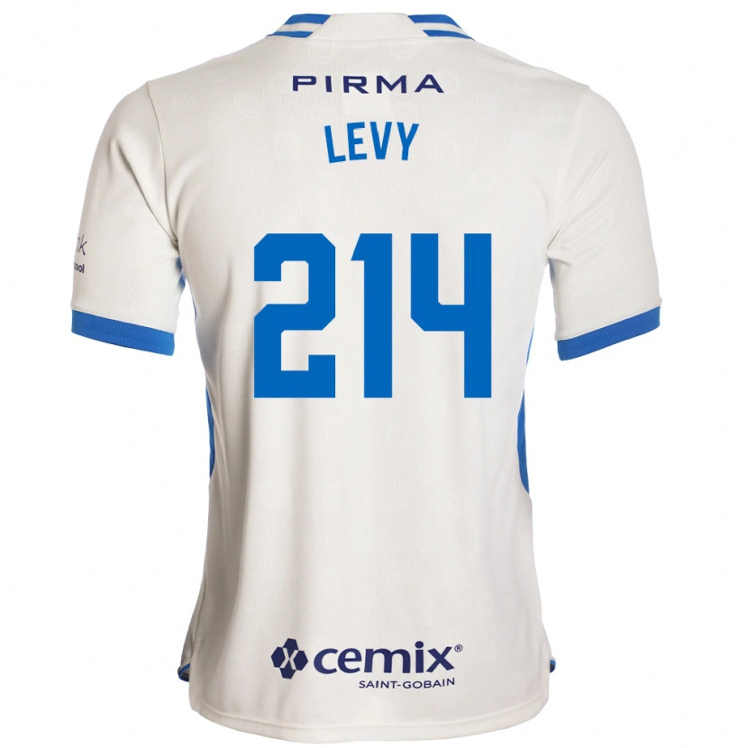 Danxen Uomo Maglia Mateo Levy #214 Bianco Blu Rosso Kit Gara Away 2026/27 Maglietta