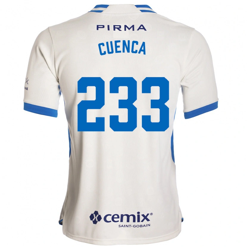 Danxen Uomo Maglia Yazziel Cuenca #233 Bianco Blu Rosso Kit Gara Away 2026/27 Maglietta