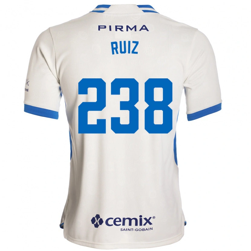 Danxen Uomo Maglia Abel Ruiz #238 Bianco Blu Rosso Kit Gara Away 2026/27 Maglietta
