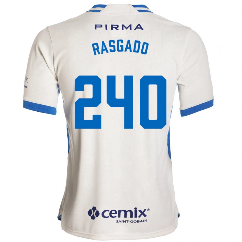 Danxen Uomo Maglia Patricio Rasgado #240 Bianco Blu Rosso Kit Gara Away 2026/27 Maglietta