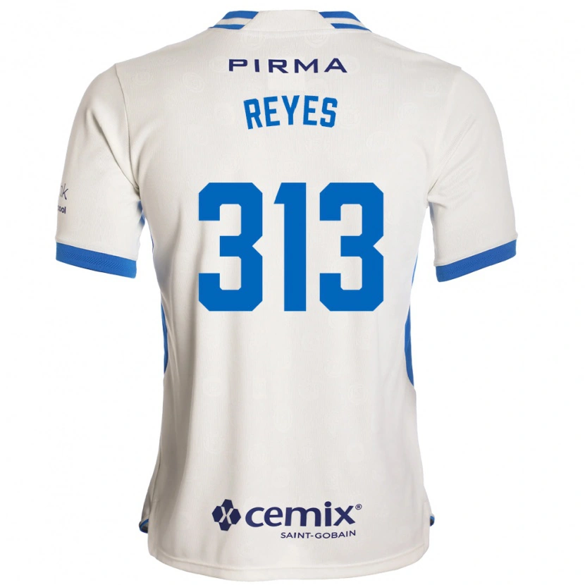 Danxen Uomo Maglia Ian Reyes #313 Bianco Blu Rosso Kit Gara Away 2026/27 Maglietta