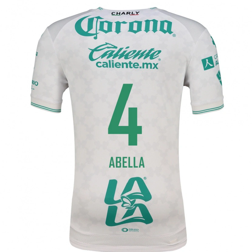 Danxen Uomo Maglia José Abella #4 Verde Chiaro Bianco Kit Gara Away 2026/27 Maglietta