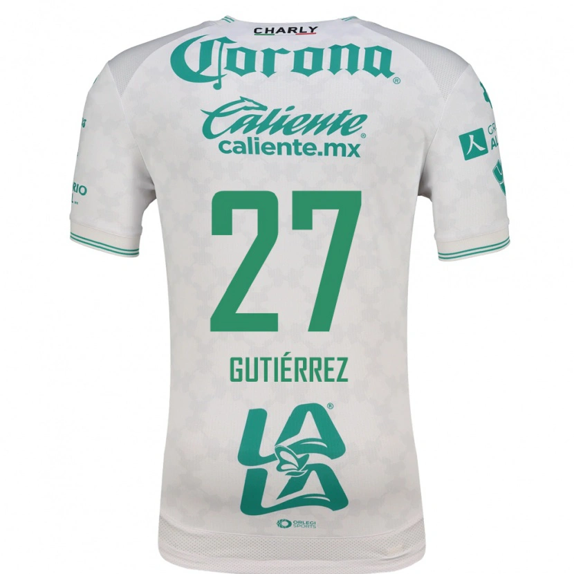 Danxen Uomo Maglia Luis Gutiérrez #27 Verde Chiaro Bianco Kit Gara Away 2026/27 Maglietta