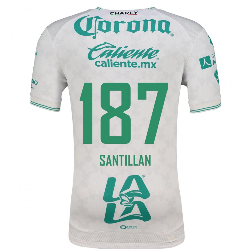 Danxen Uomo Maglia Emilio Santillán #187 Verde Chiaro Bianco Kit Gara Away 2026/27 Maglietta