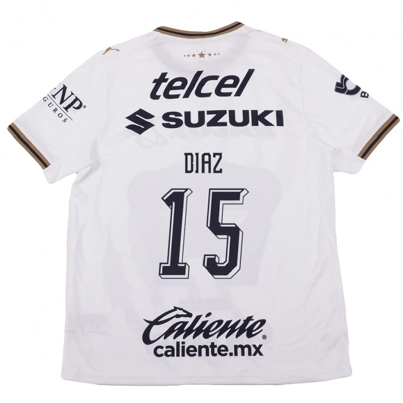 Danxen Uomo Maglia Marylin Diaz #15 Bianco Nero Marrone Kit Gara Away 2026/27 Maglietta