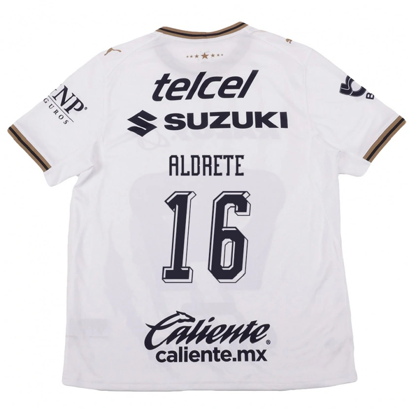 Danxen Uomo Maglia Adrian Aldrete #16 Bianco Nero Marrone Kit Gara Away 2026/27 Maglietta