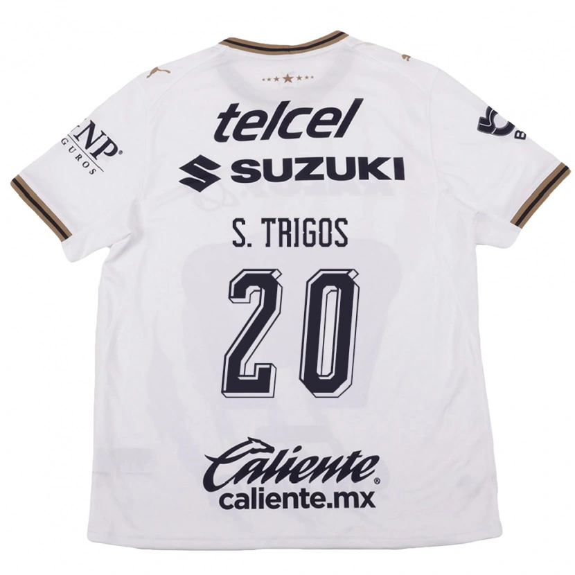 Danxen Uomo Maglia Santiago Trigos #20 Bianco Nero Marrone Kit Gara Away 2026/27 Maglietta
