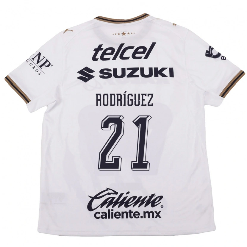 Danxen Uomo Maglia Michell Rodriguez #21 Bianco Nero Marrone Kit Gara Away 2026/27 Maglietta