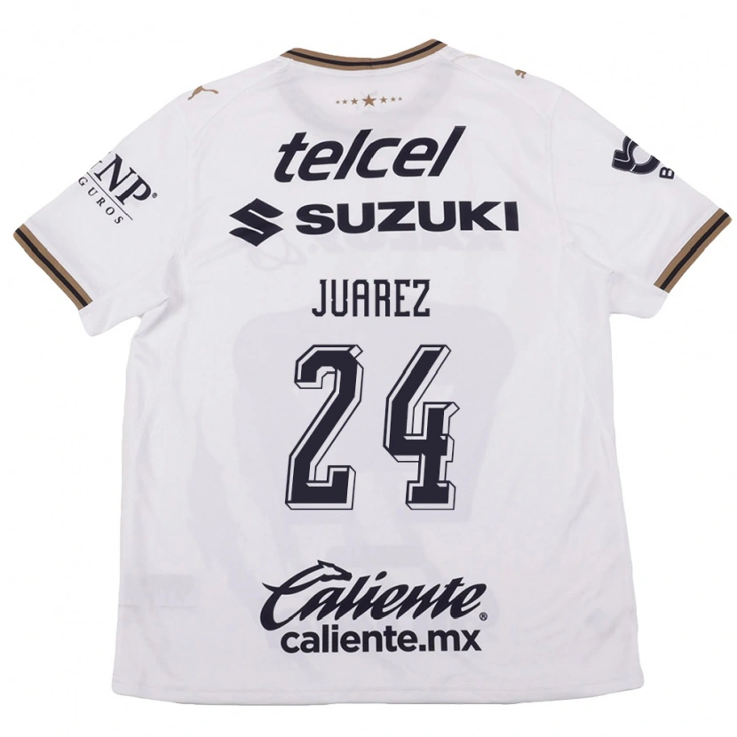 Danxen Uomo Maglia Gabriela Juarez #24 Bianco Nero Marrone Kit Gara Away 2026/27 Maglietta