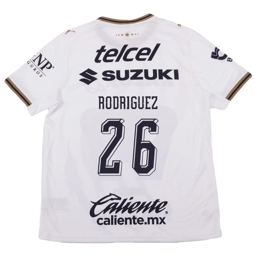 Danxen Uomo Maglia Lucia Rodriguez #26 Bianco Nero Marrone Kit Gara Away 2026/27 Maglietta