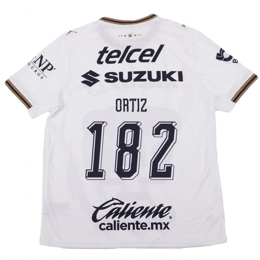 Danxen Uomo Maglia Jorge Ortiz #182 Bianco Nero Marrone Kit Gara Away 2026/27 Maglietta