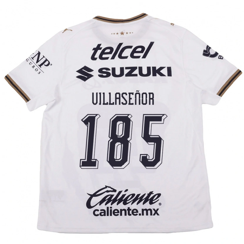 Danxen Uomo Maglia Emiliano Villaseñor #185 Bianco Nero Marrone Kit Gara Away 2026/27 Maglietta