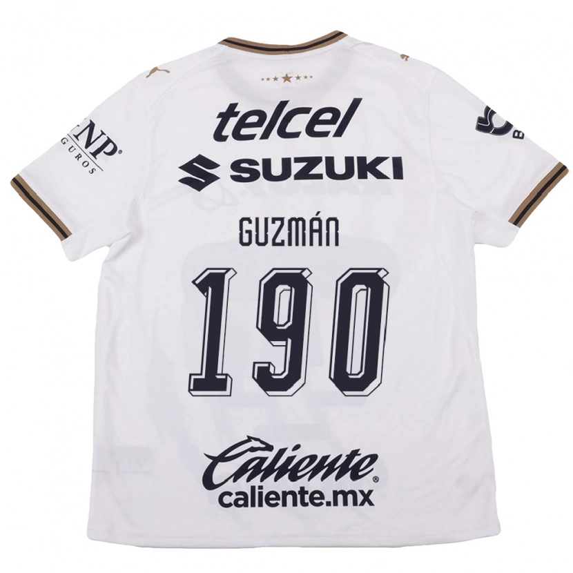 Danxen Uomo Maglia Héctor Guzmán #190 Bianco Nero Marrone Kit Gara Away 2026/27 Maglietta
