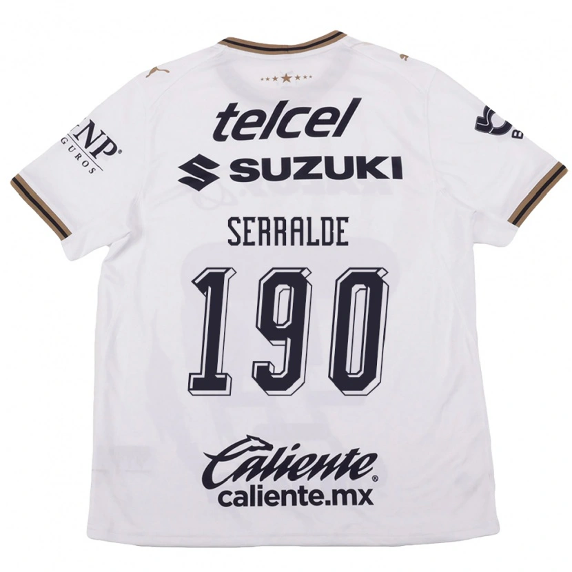 Danxen Uomo Maglia Gerardo Serralde #190 Bianco Nero Marrone Kit Gara Away 2026/27 Maglietta