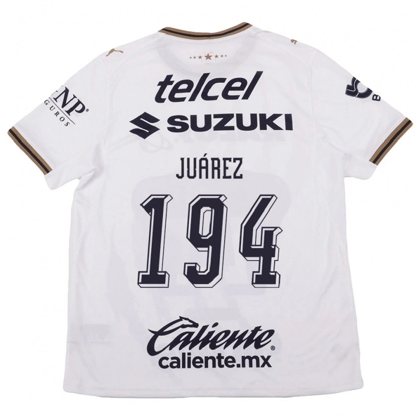 Danxen Uomo Maglia Alejandro Juárez #194 Bianco Nero Marrone Kit Gara Away 2026/27 Maglietta